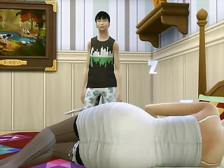 Son Visit Japanese Mommy At Night To Fuck With Son And Daughter